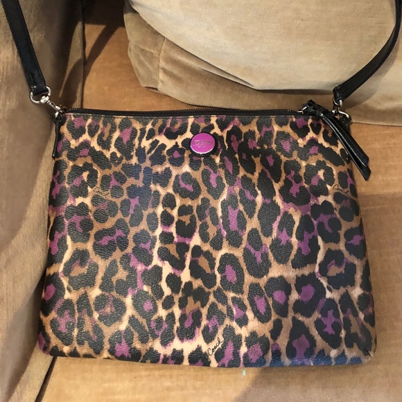 Coach Leopard Leather Crossover - Picture 2 of 2